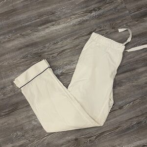 J. Crew Women’s Classic White Pajama Pants 100% Cotton Size S